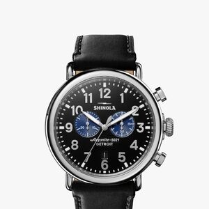 Shinola Black and Blue Chronograph Watch